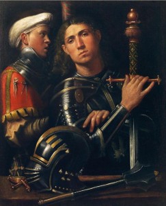 Giorgione, Ritratto di guerriero con scudiero